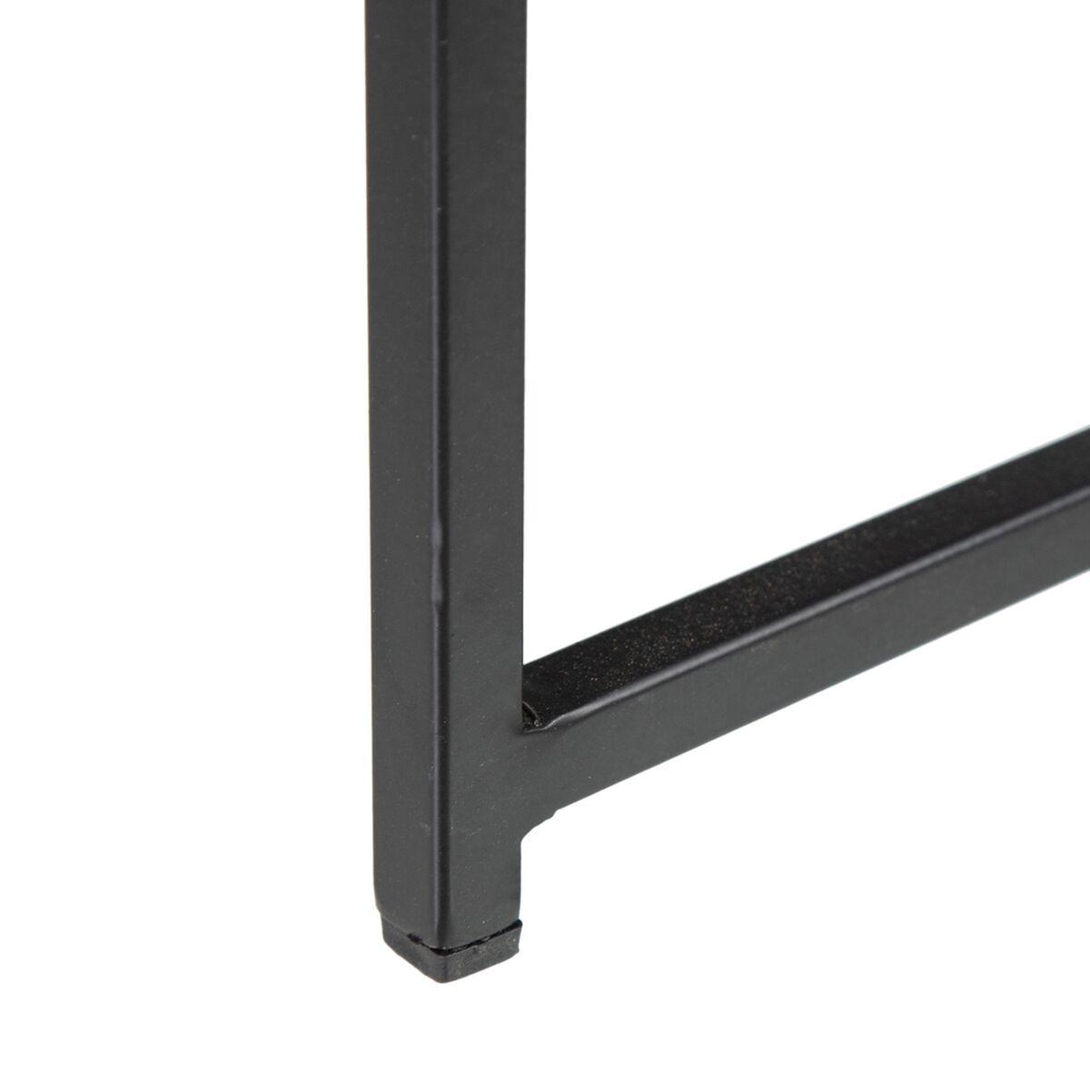 Mesa auxiliar 50 x 50 x 46 cm Negro Metal Mármol (2 Unidades)