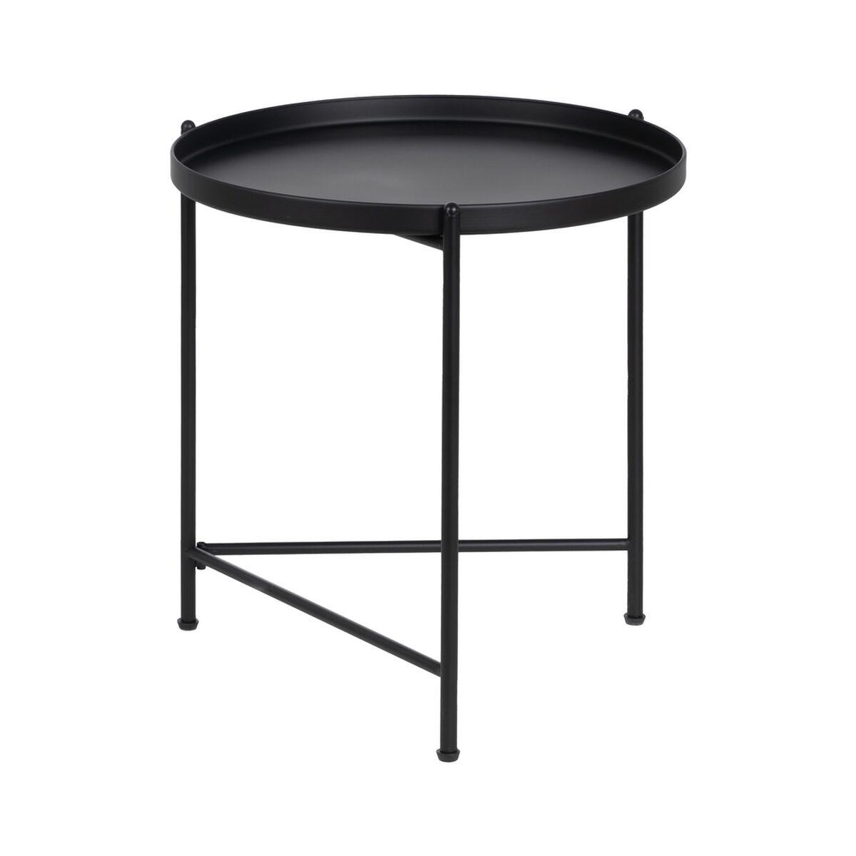 Mesa auxiliar 50 x 50 x 58 cm Negro Metal (2 Unidades)