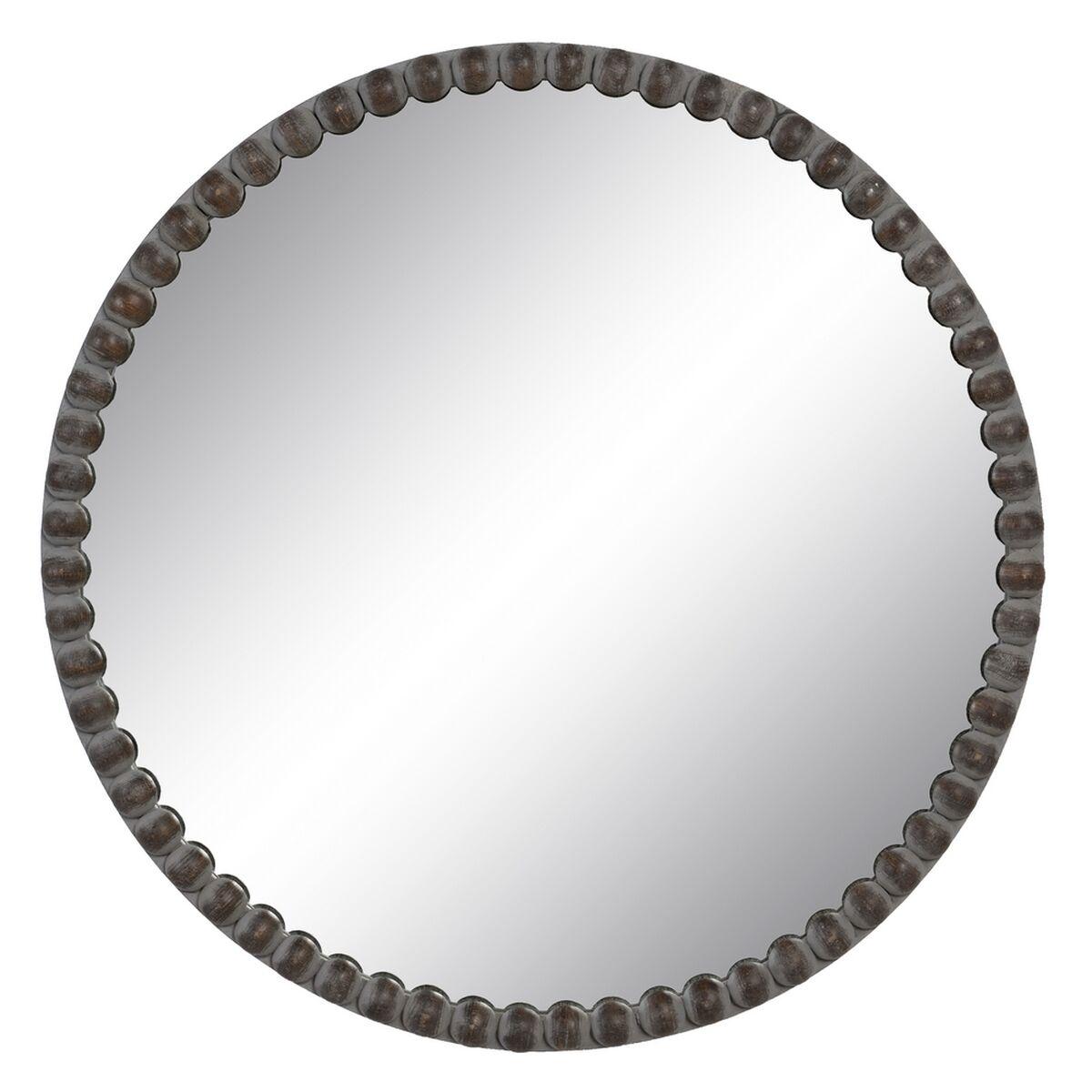 Espejo de pared 76 x 4 x 76 cm Gris Madera