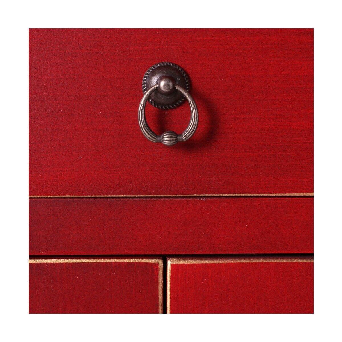Aparador ORIENTE 63 x 33 x 131 cm Rojo Madera