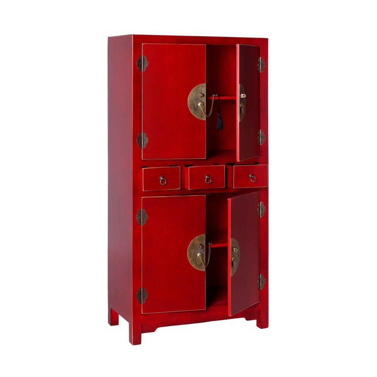 Aparador ORIENTE 63 x 33 x 131 cm Rojo Madera