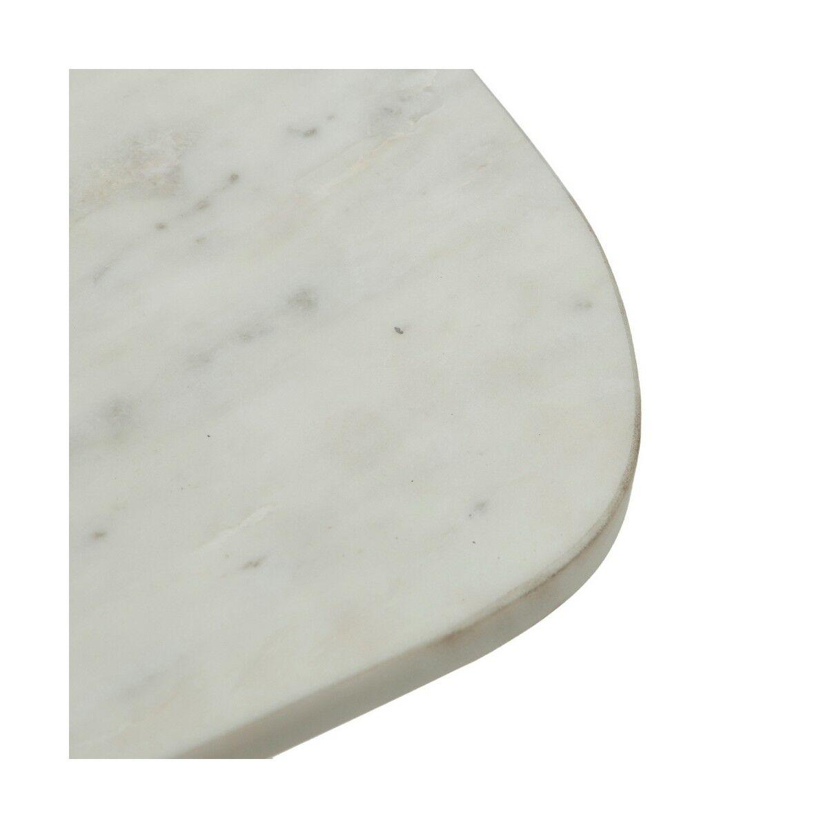 Mesa auxiliar 55 x 55 x 45 cm Negro Blanco Mármol Hierro