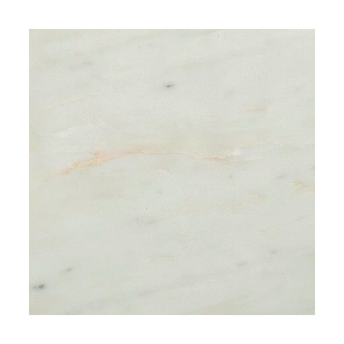 Mesa auxiliar 55 x 55 x 45 cm Negro Blanco Mármol Hierro