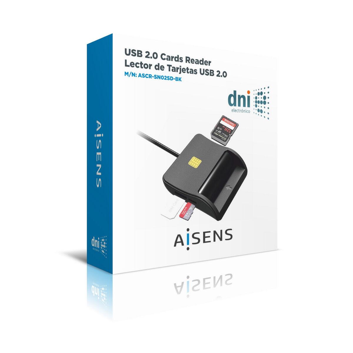 Lector de Tarjetas Aisens Negro