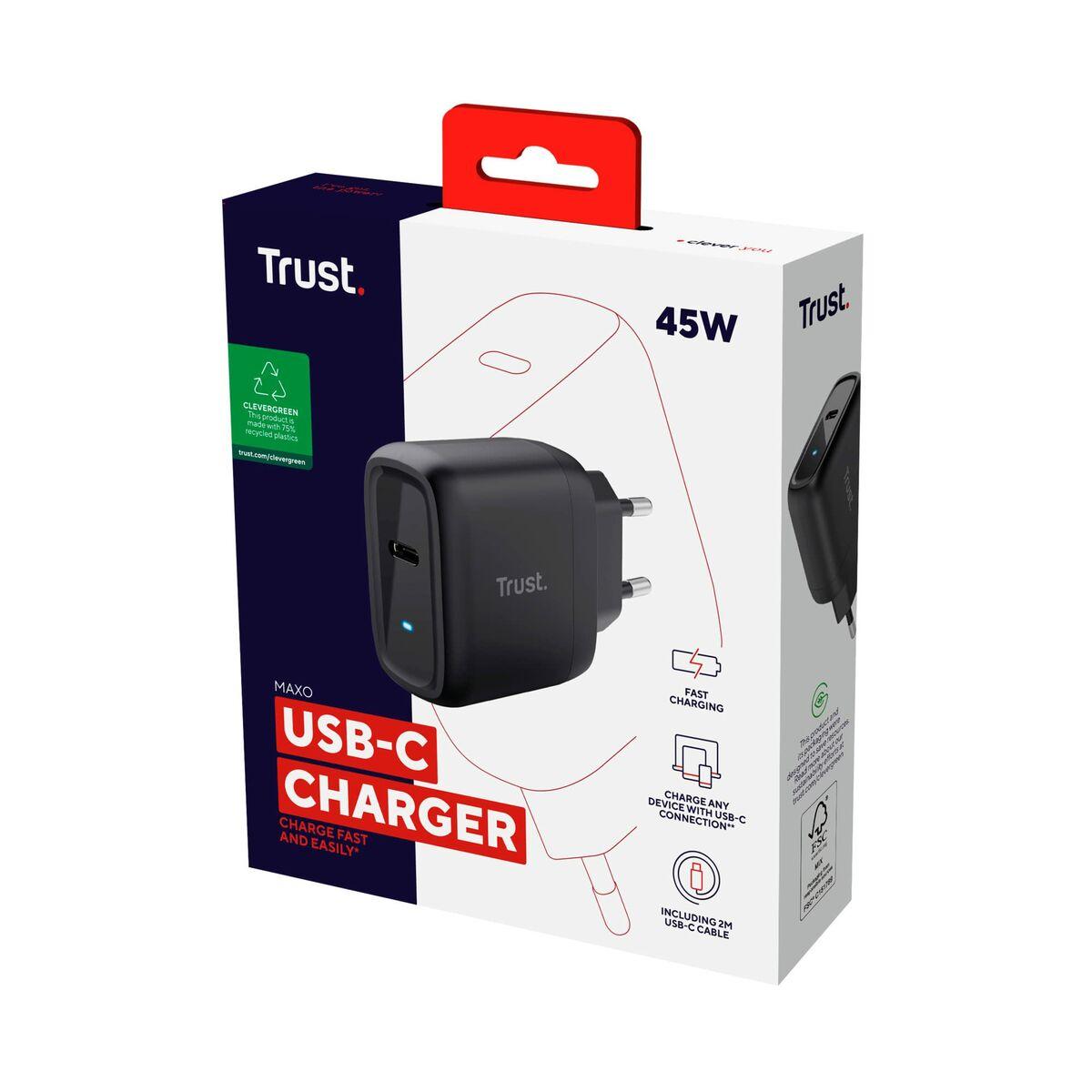 Cargador de Pared Trust 24816 Negro 45 W