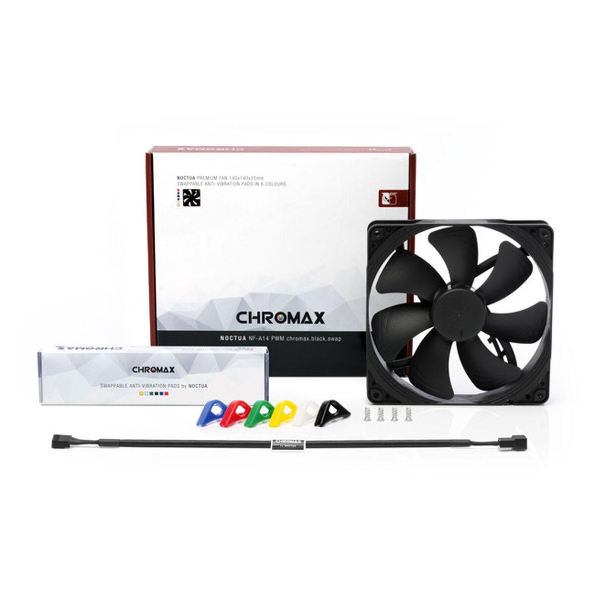 Ventilador de Caja Noctua NF-A14 PWM chromax.black.swap