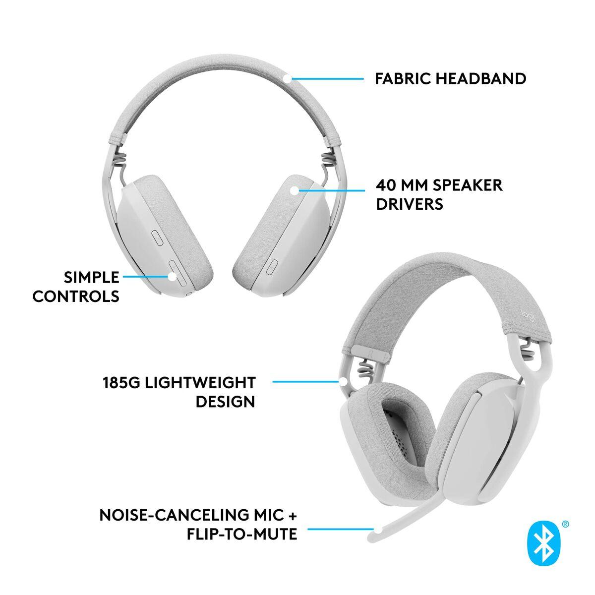 Auriculares con Micrófono Logitech Blanco