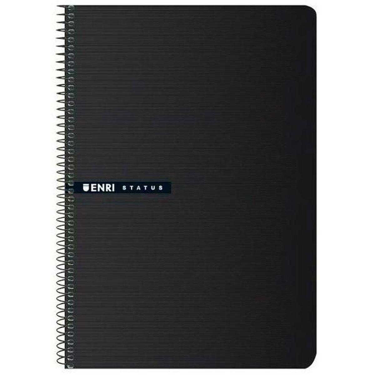 Cuaderno ENRI Status 100 Hojas A4 Negro (5 Unidades)