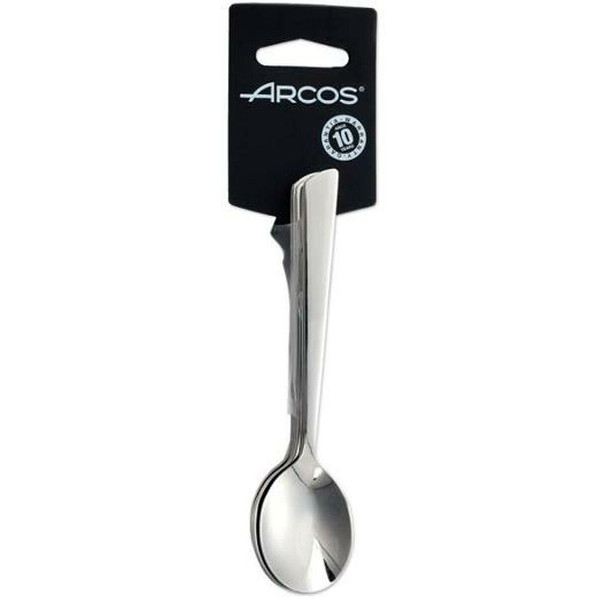 Cucharillas de Café Arcos Toscana Plateado Acero Inoxidable (2 Unidades)