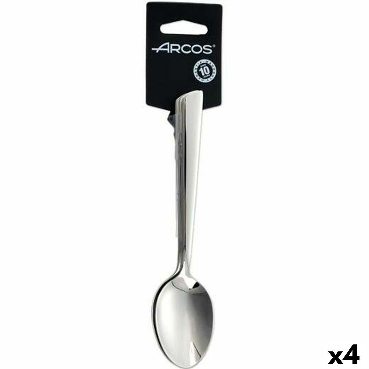 Set de cucharas de postre Arcos Toscana Plateado Acero Inoxidable (4 Unidades)