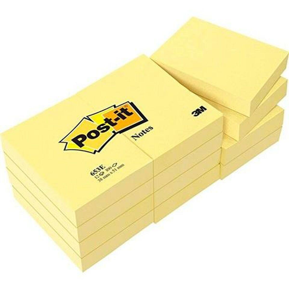 Bloc de Notas Post-it 38 x 51 mm Amarillo (15 Unidades)