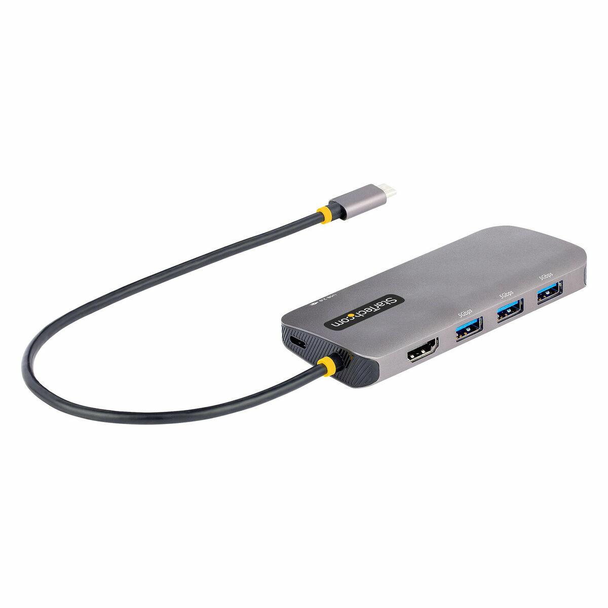 Dockstation Startech 127B-USBC-MULTIPORT Gris 4K Ultra HD