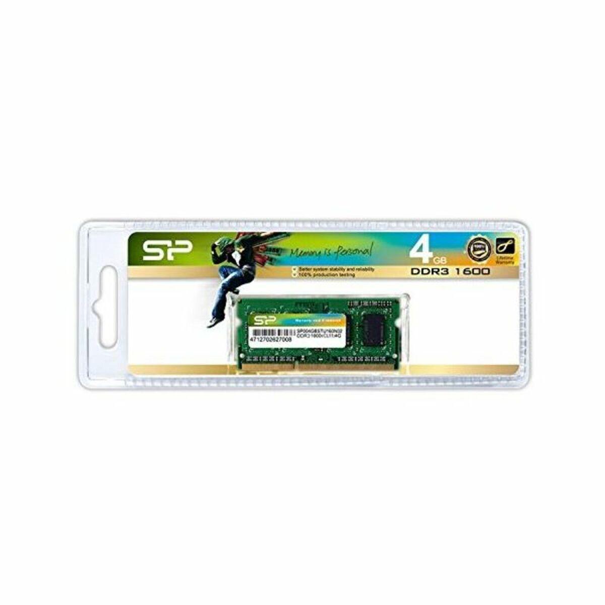 Memoria RAM Silicon Power SP004GBSTU160N02 SO-DIMM 4 GB DDR3 1600 mHz 4 GB