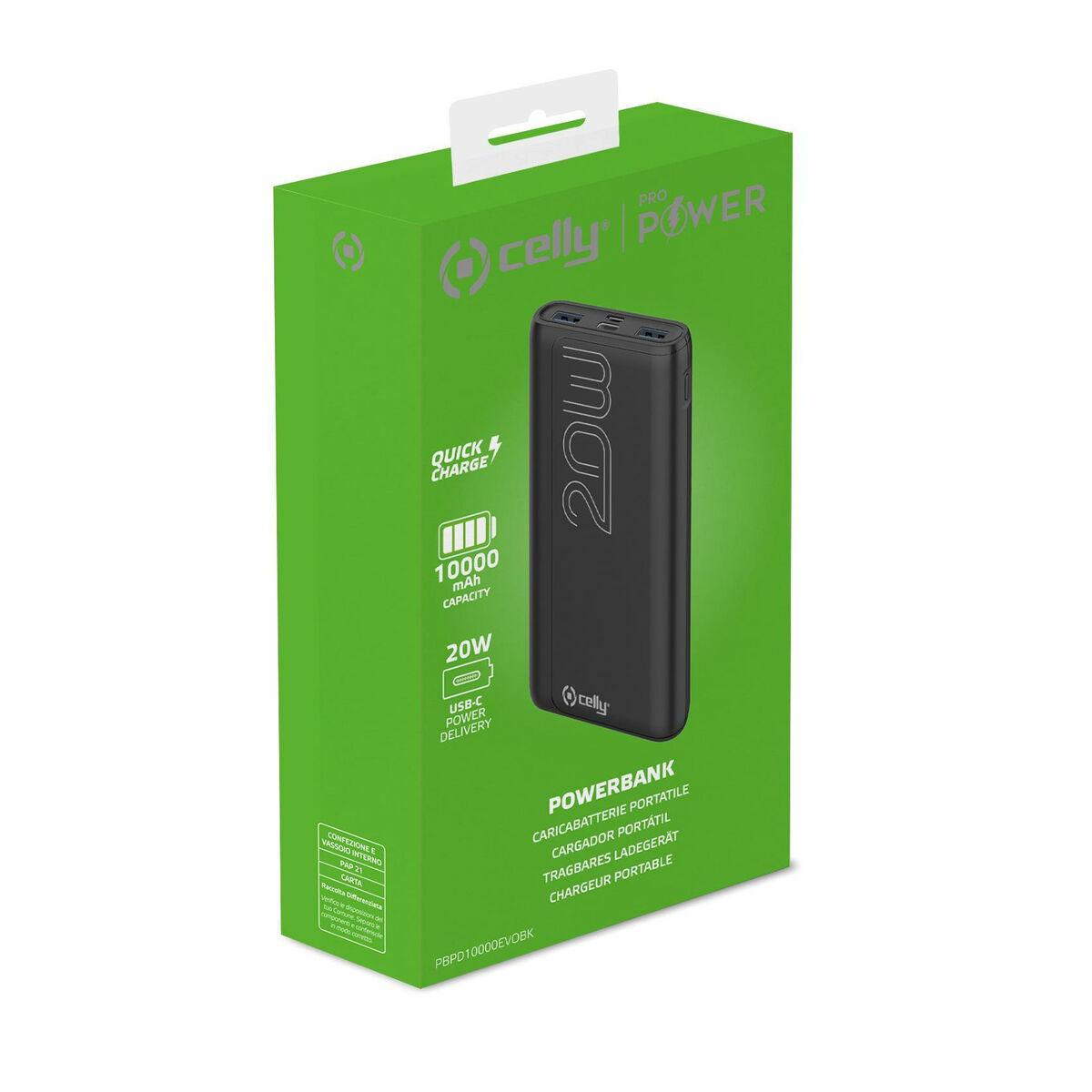 Powerbank Celly PBPD10000EVOBK Negro