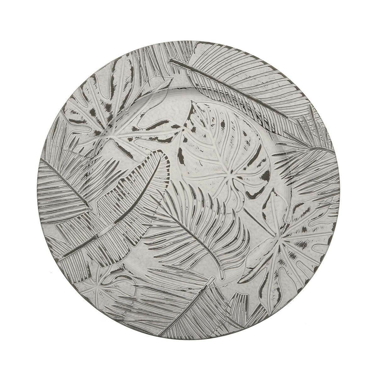 Bajo Plato Versa Hojas Plástico 33 x 33 cm