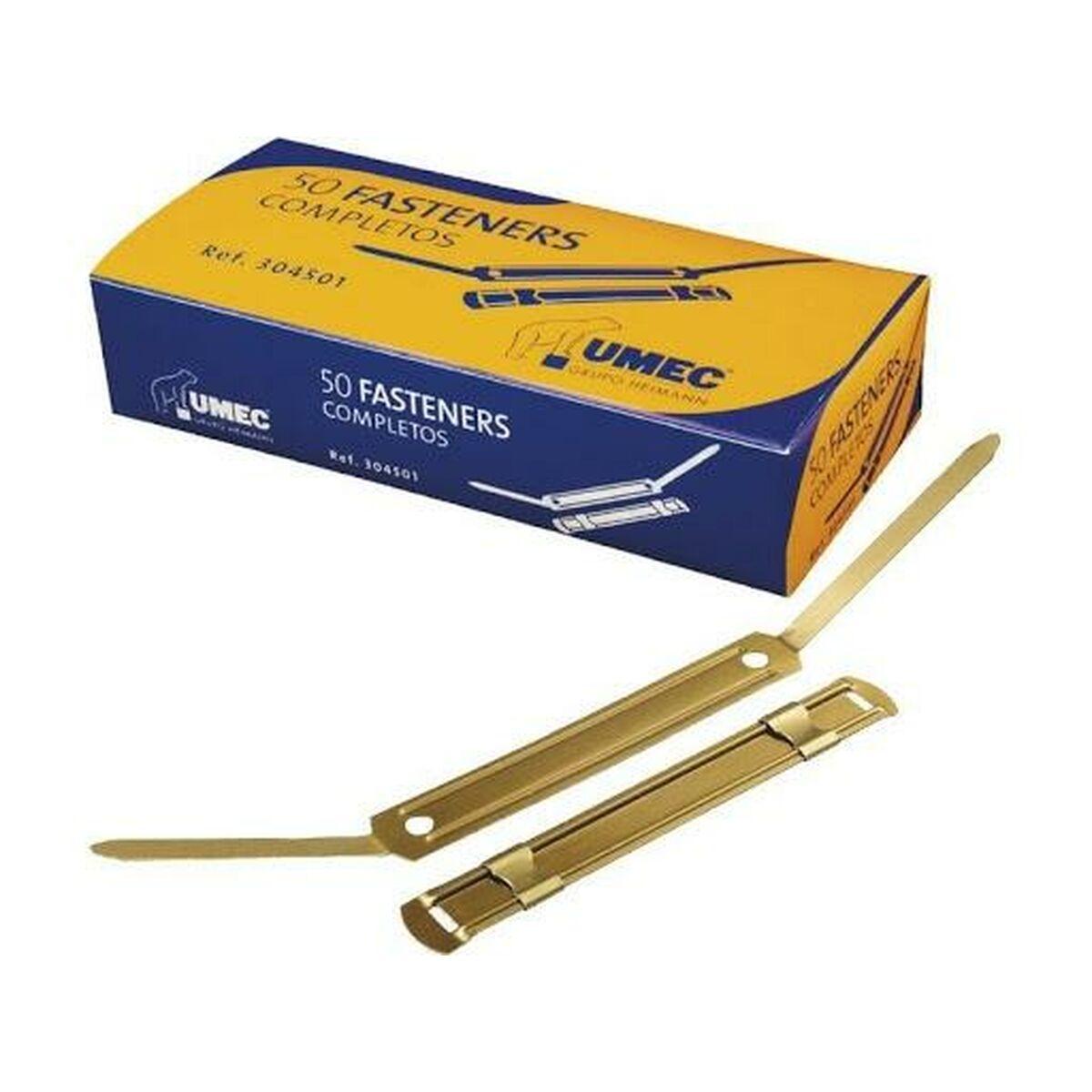 Fastener UMEC 100 Unidades Dorado Metal