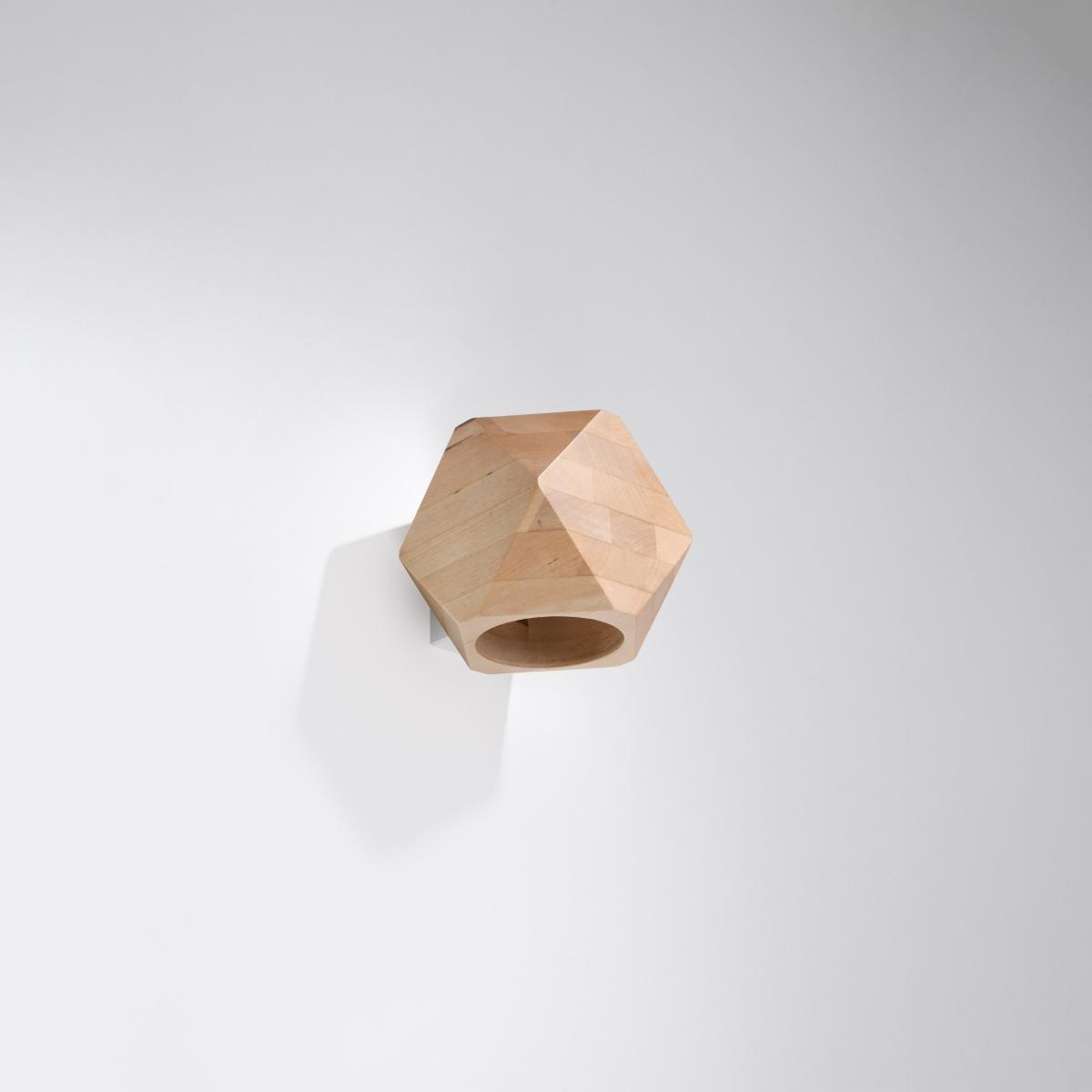 Sollux Aplique WOODY madera natural 