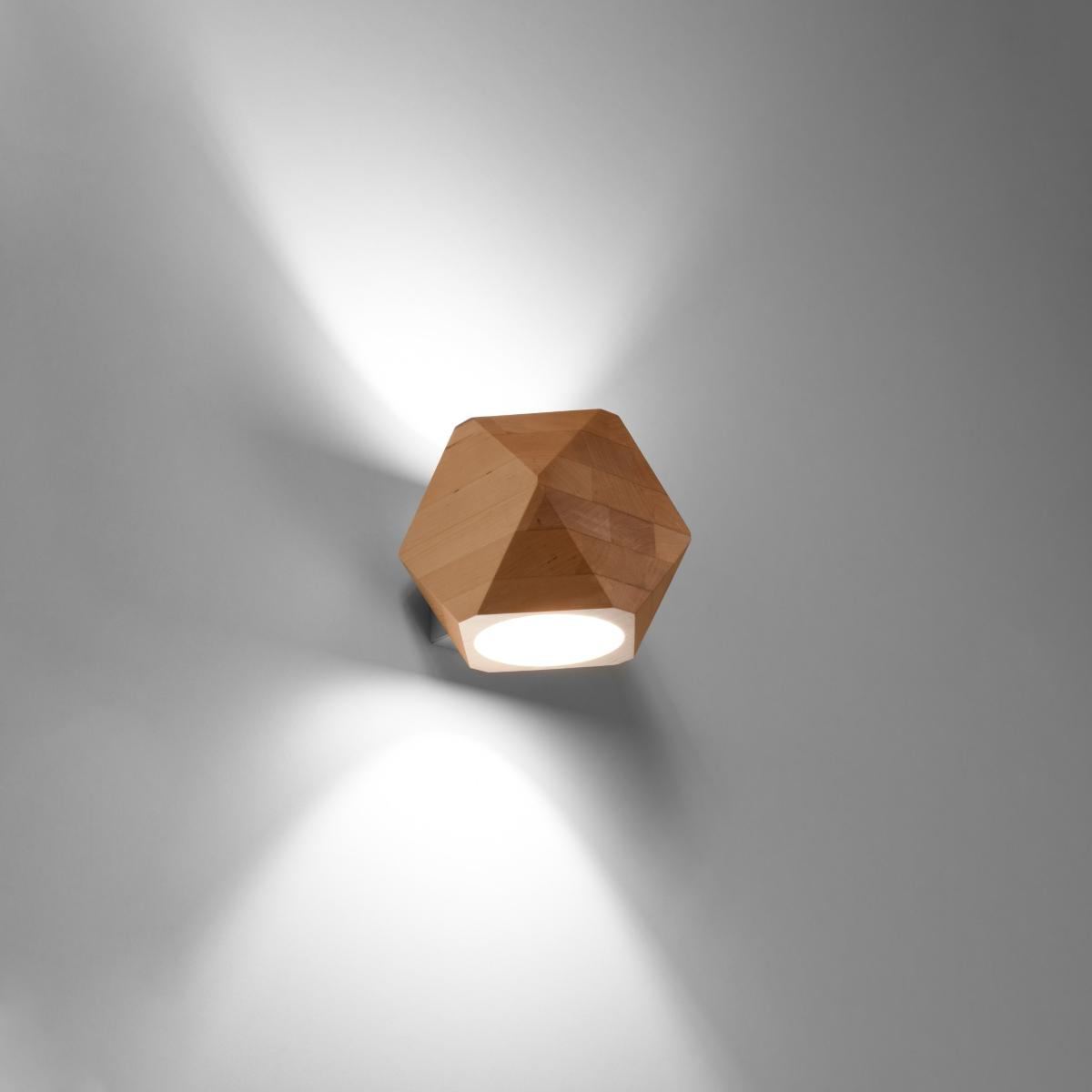 Sollux Aplique WOODY madera natural 