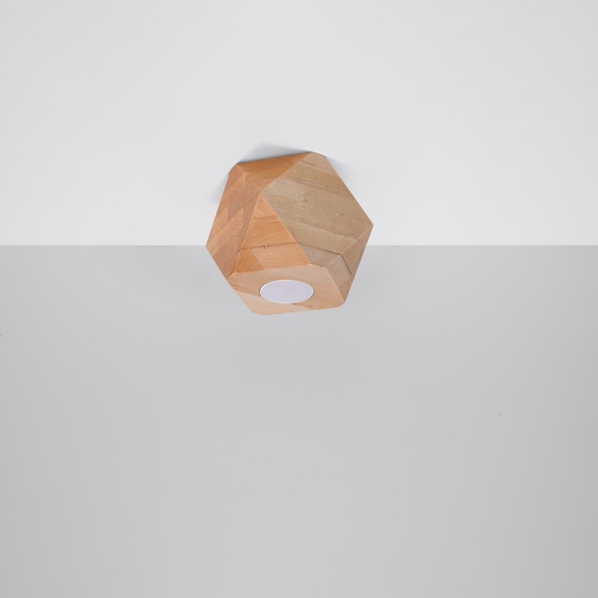 Sollux Lámpara de techo WOODY 1 madera natural 