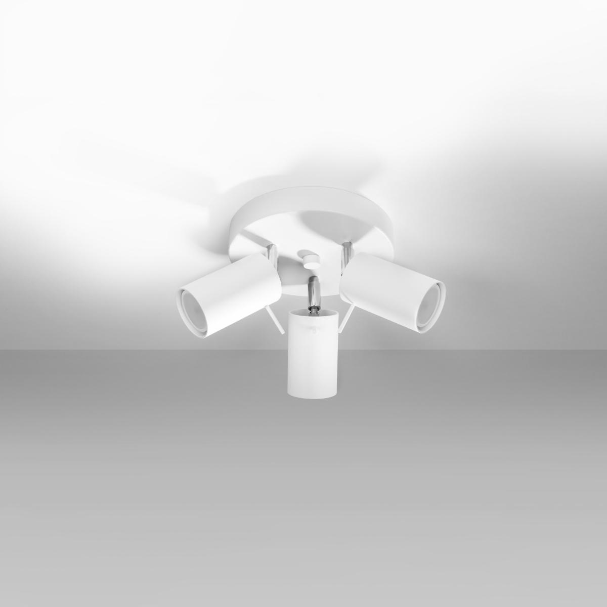 Sollux Plafón RING 3P blanco 