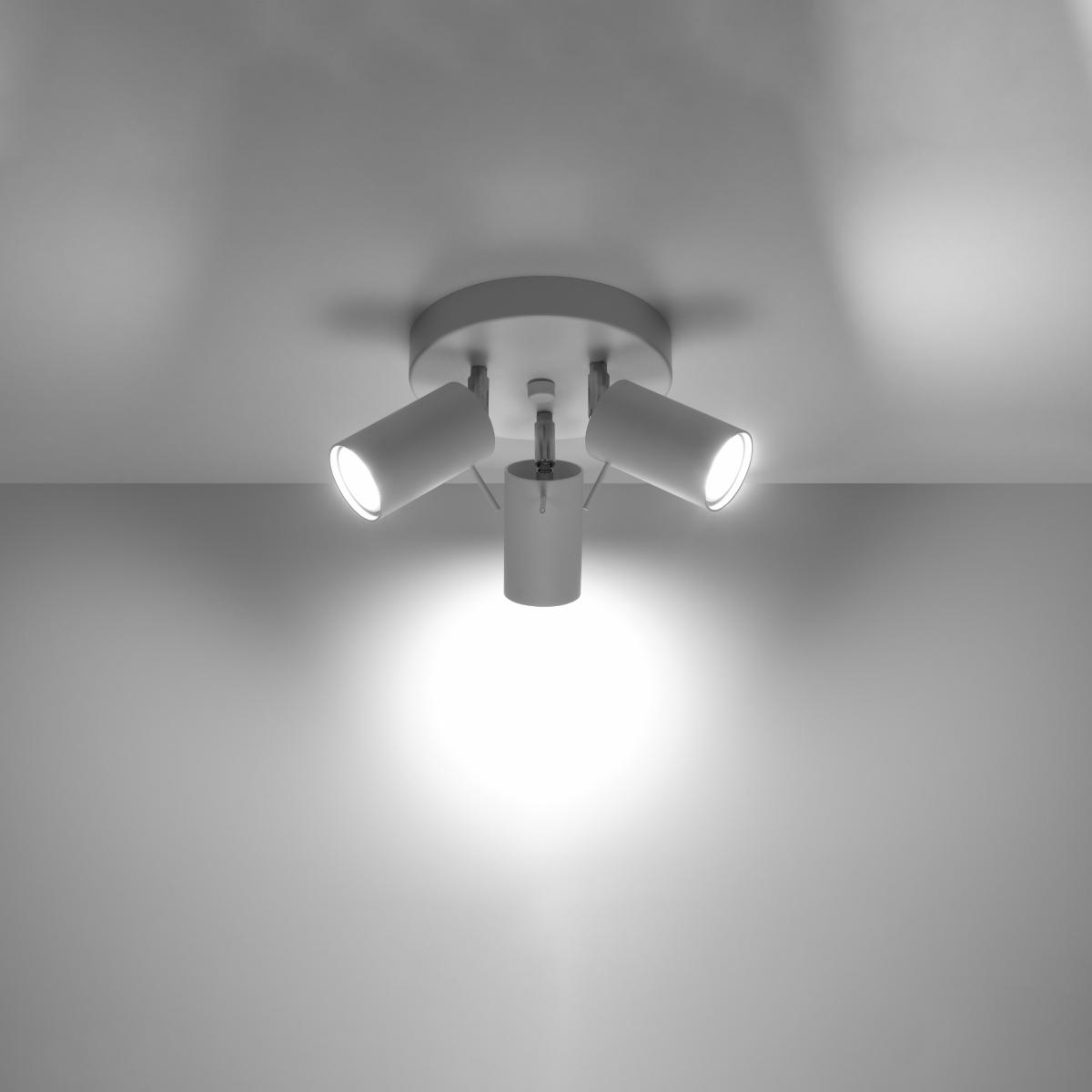 Sollux Plafón RING 3P blanco 