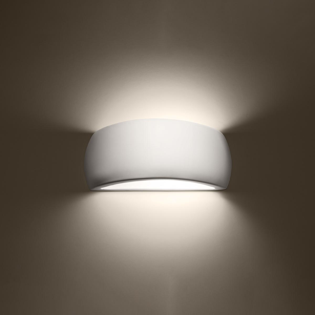 Sollux Aplique barnizado PONTIUS blanco brillo 