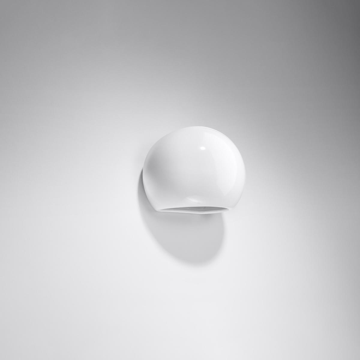 Sollux Aplique barnizado GLOBE blanco brillo 