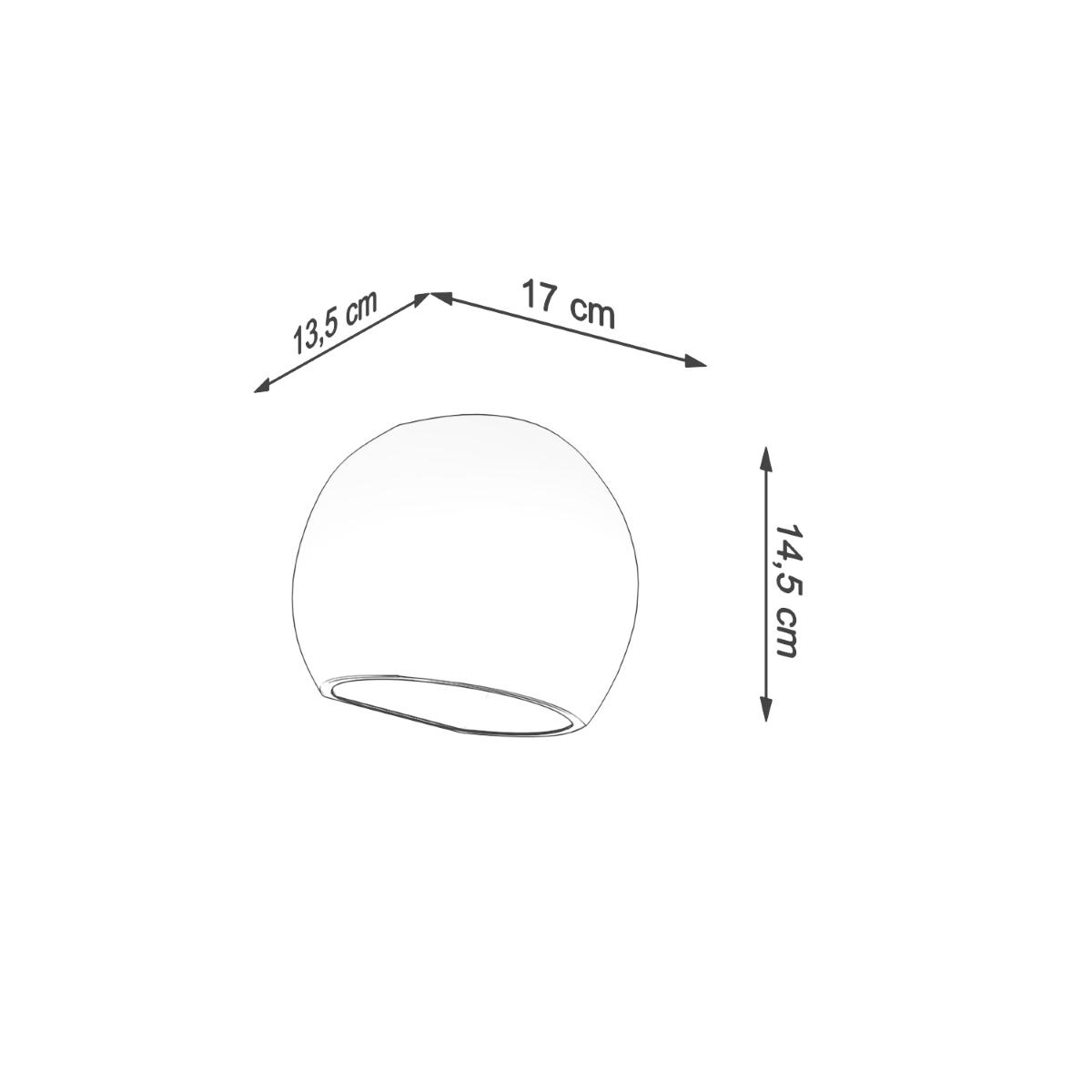 Sollux Aplique barnizado GLOBE blanco brillo 