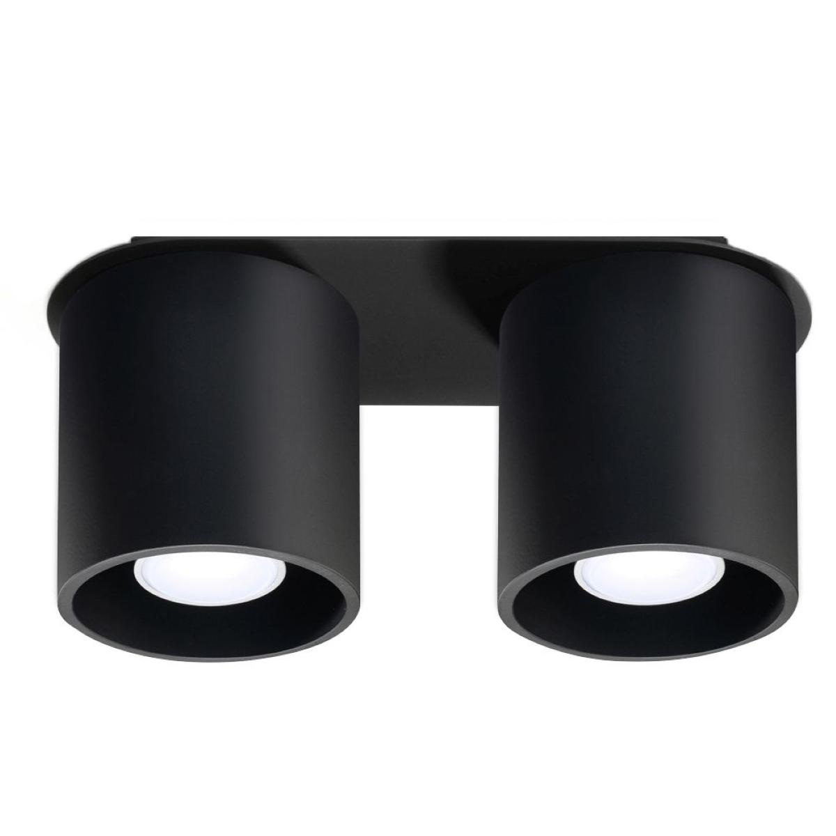 Sollux Lámpara de techo ORBIS 2 negro 