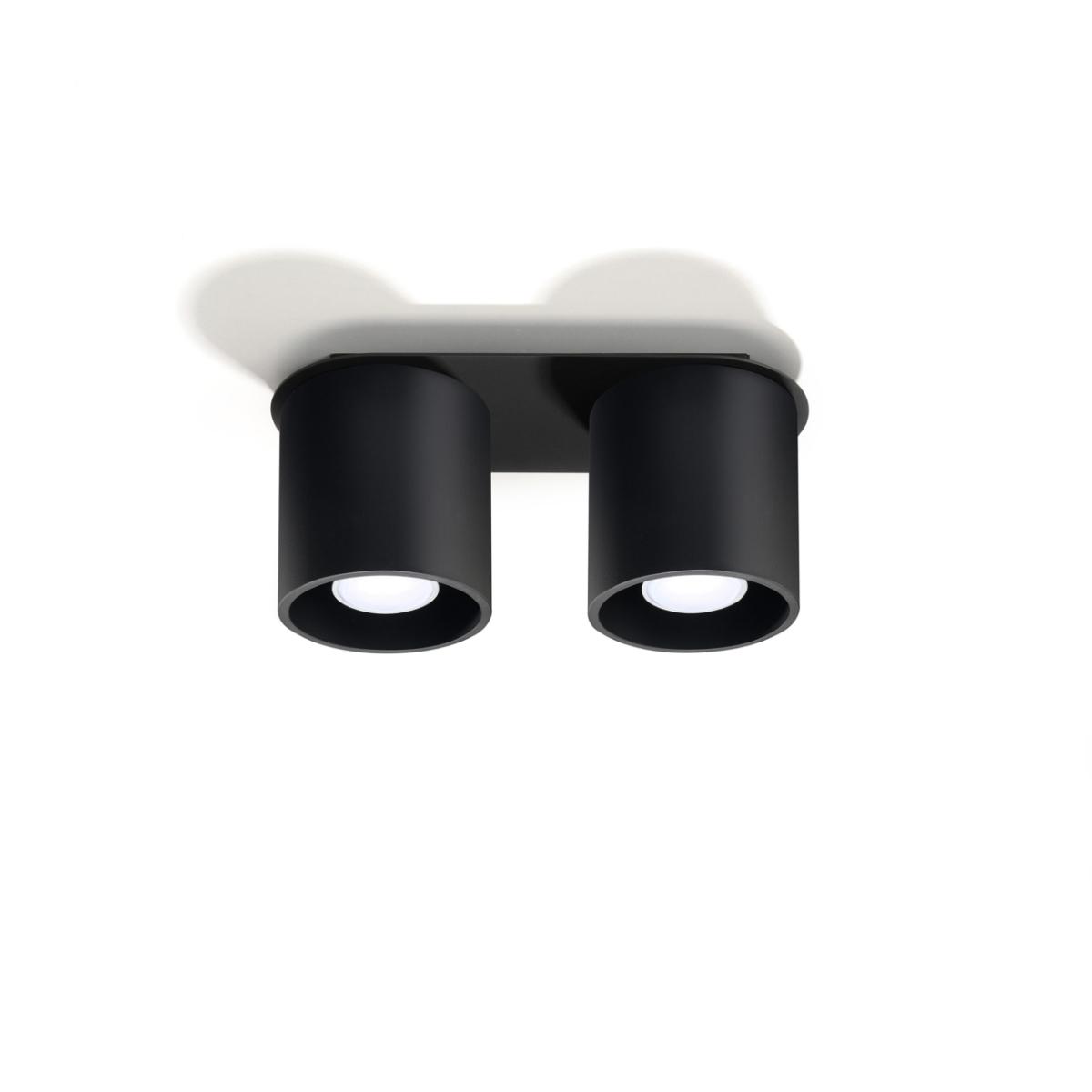 Sollux Lámpara de techo ORBIS 2 negro 