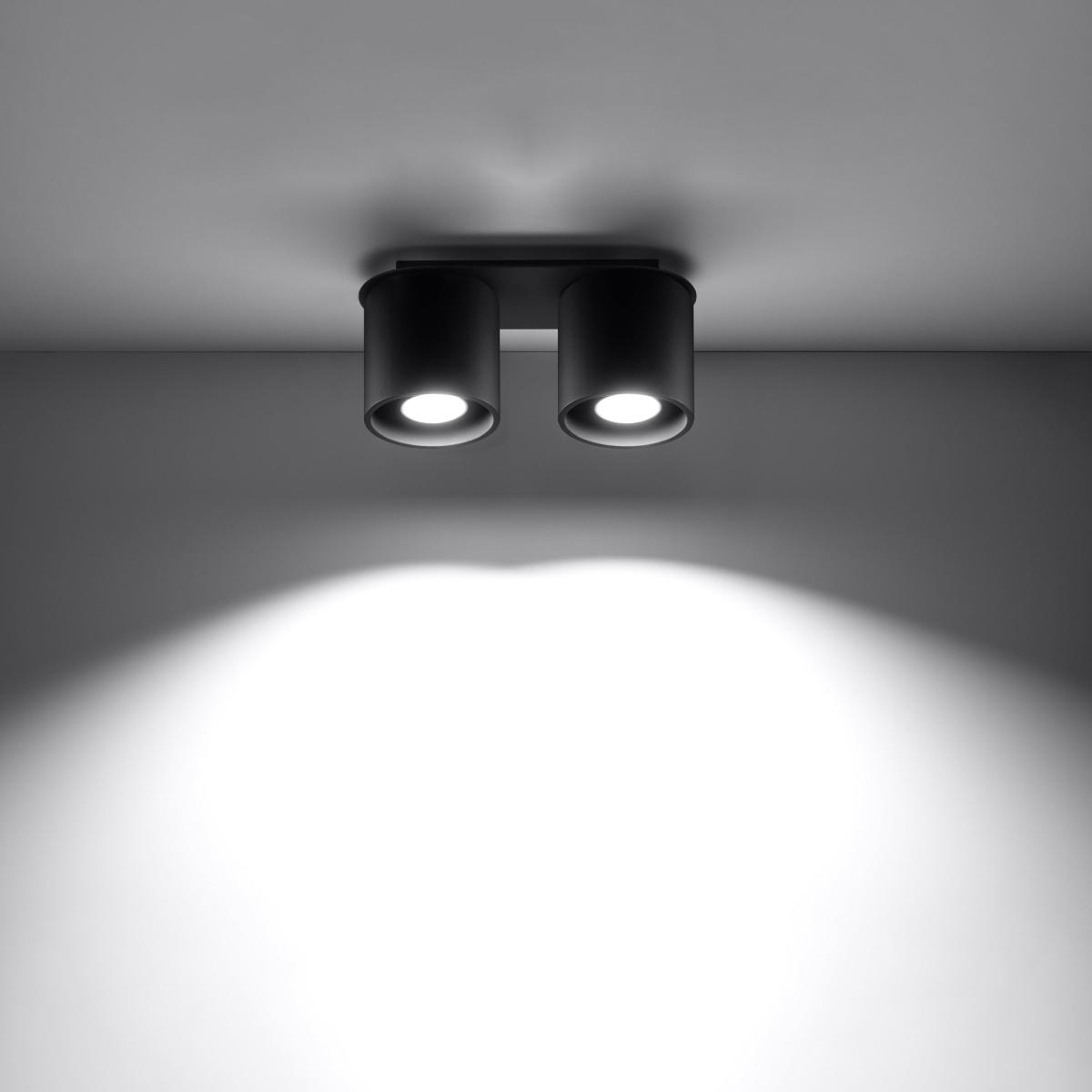Sollux Lámpara de techo ORBIS 2 negro 
