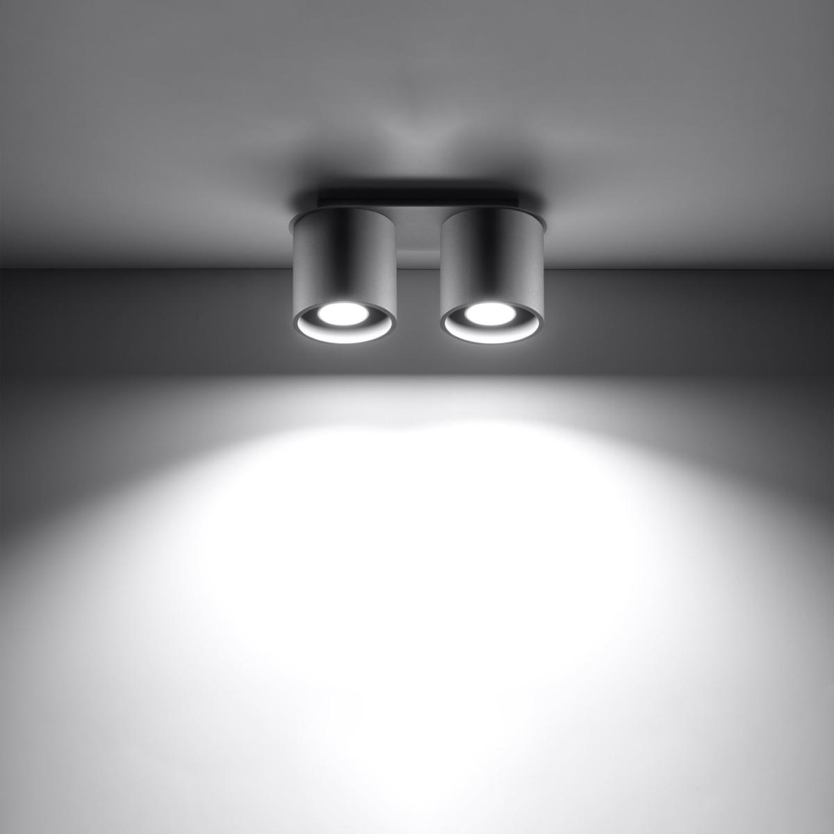 Sollux Lámpara de techo ORBIS 2 gris 