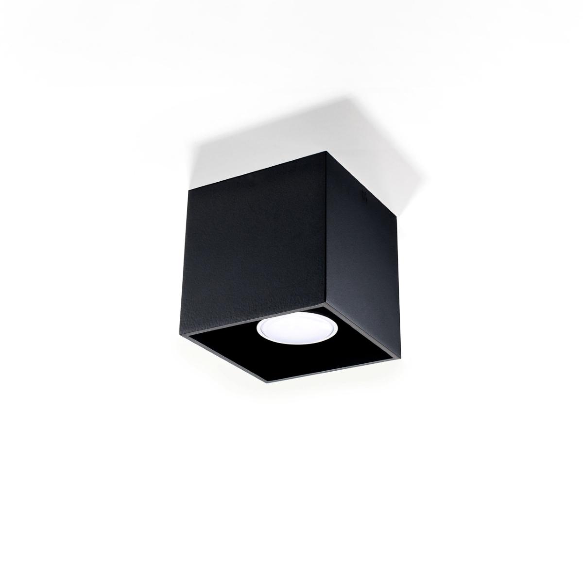 Sollux Lámpara de techo QUAD 1 negro 