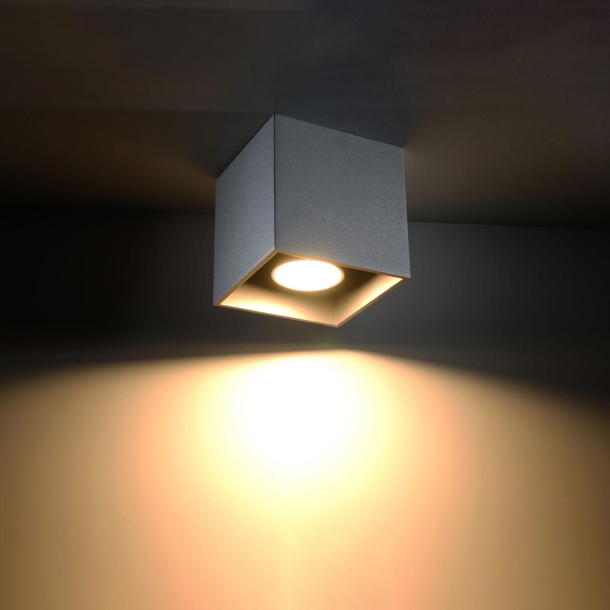 Sollux Lámpara de techo QUAD 1 gris 