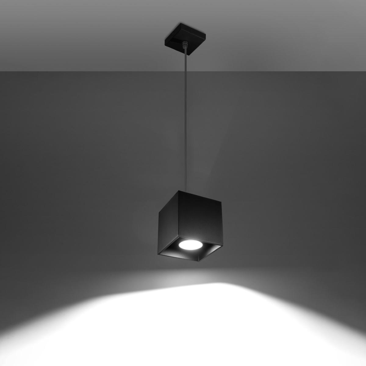 Sollux Lámpara colgante QUAD 1 negro 