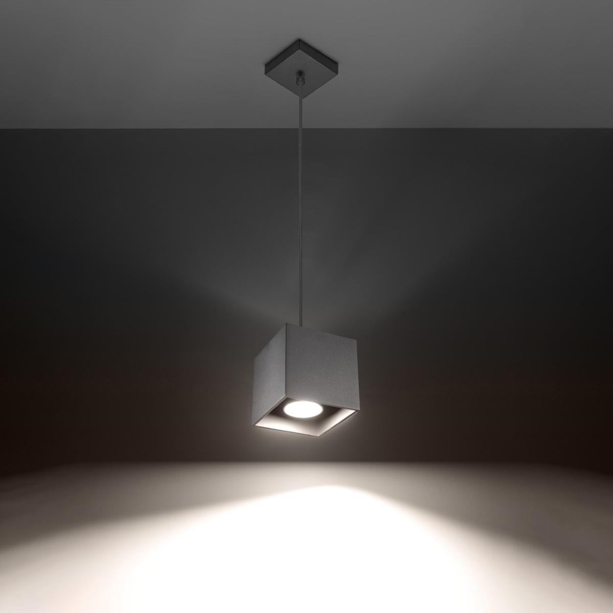 Sollux Lámpara colgante QUAD 1 gris 
