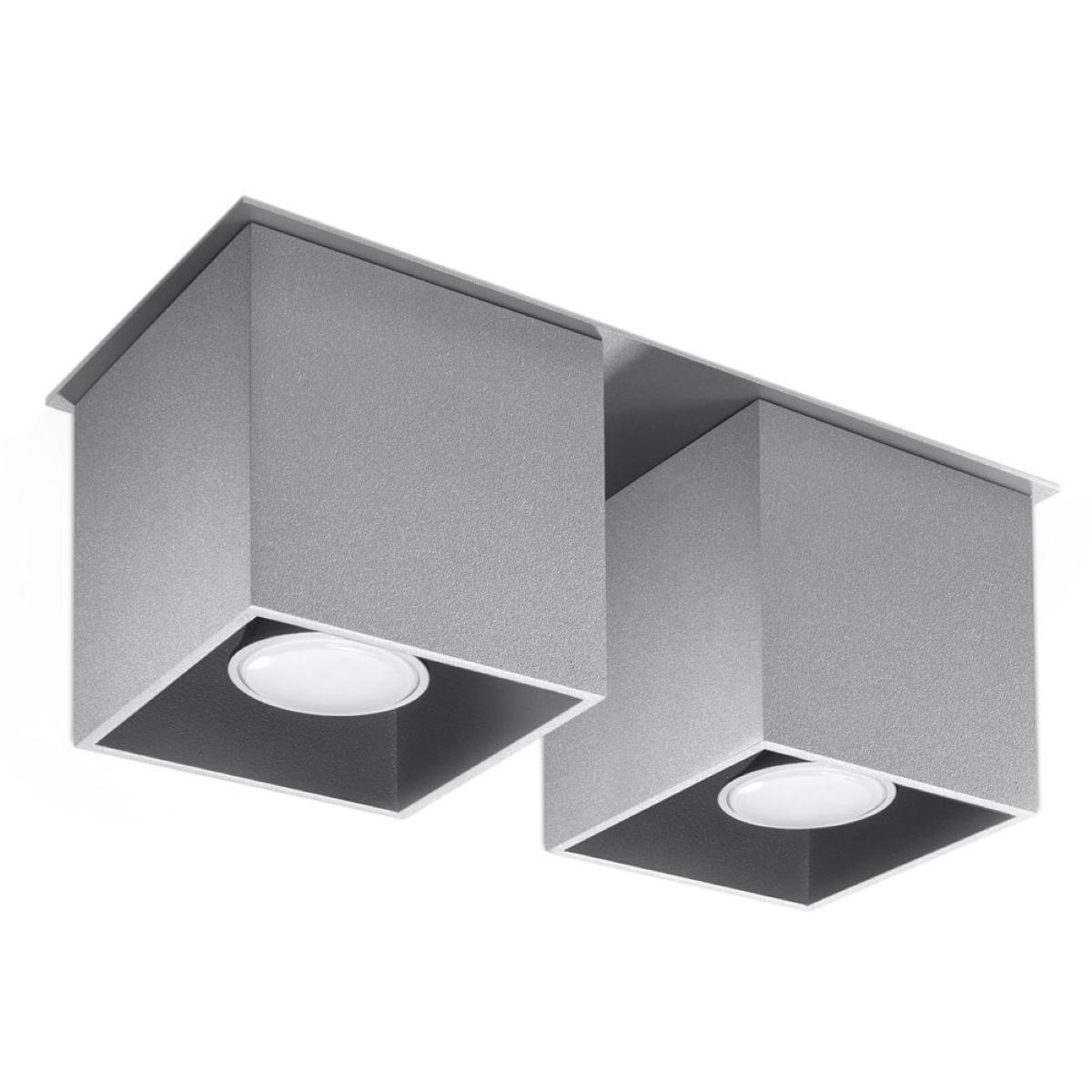 Sollux Lámpara de techo QUAD 2 gris 