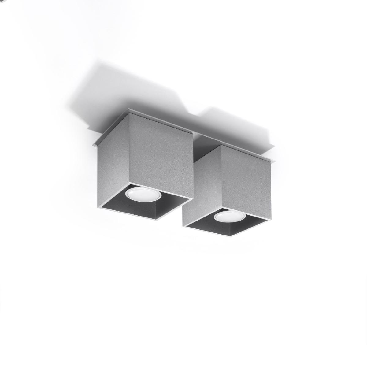 Sollux Lámpara de techo QUAD 2 gris 