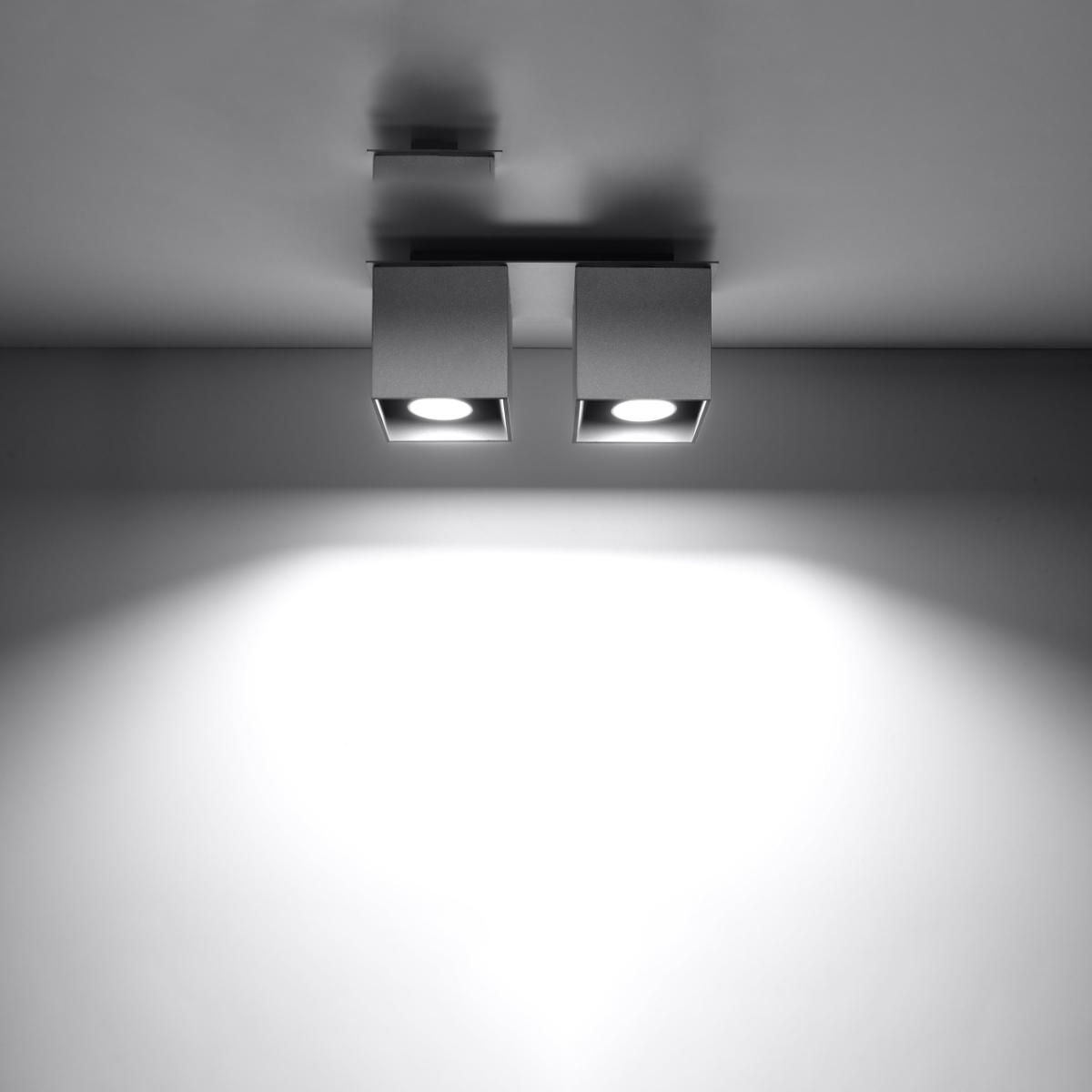 Sollux Lámpara de techo QUAD 2 gris 