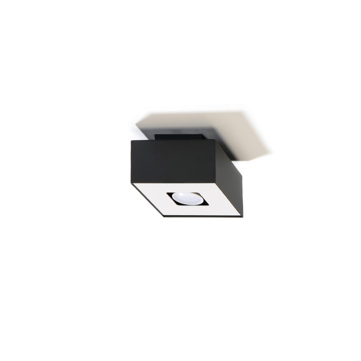 Sollux Lámpara de techo MONO 1 negra 