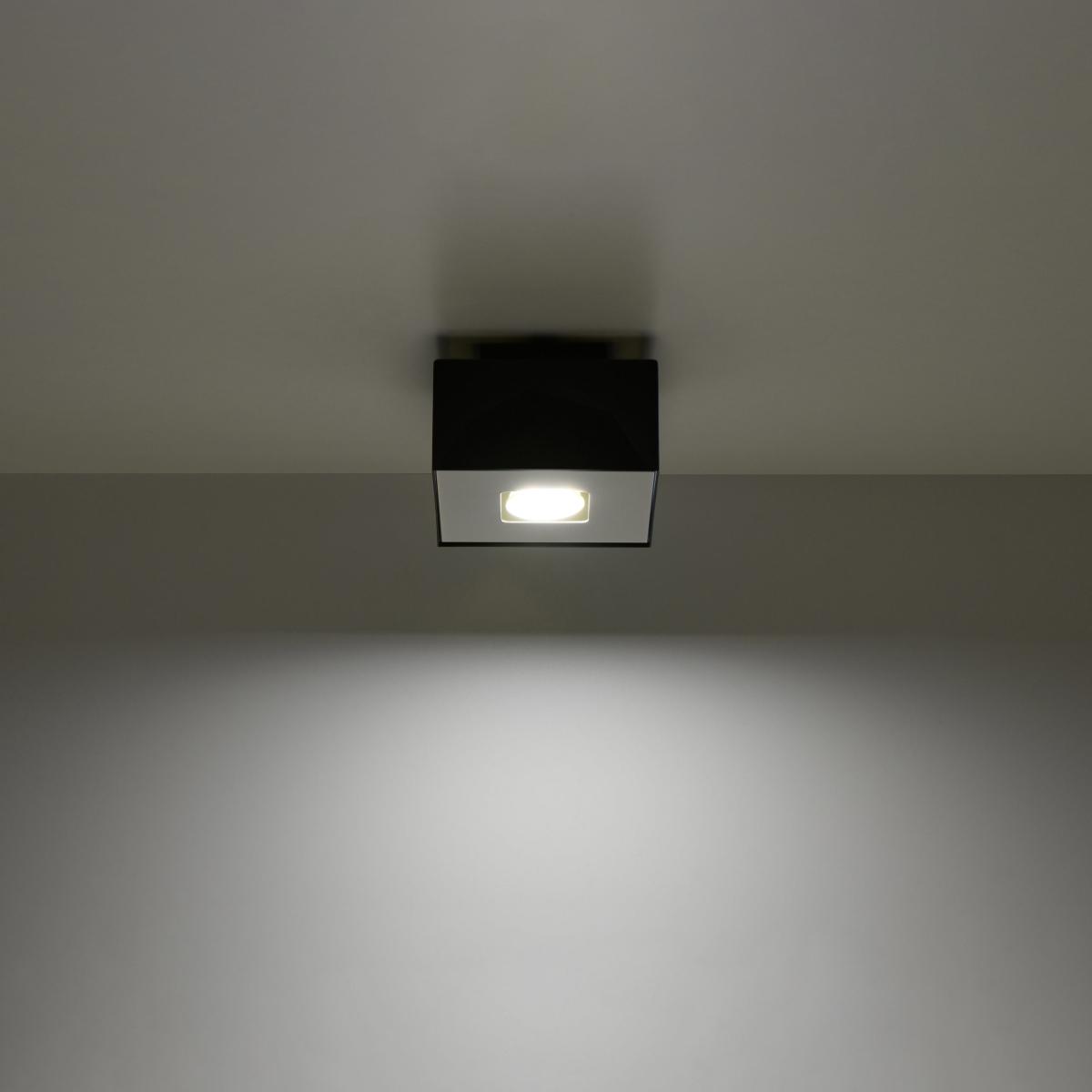 Sollux Lámpara de techo MONO 1 negra 