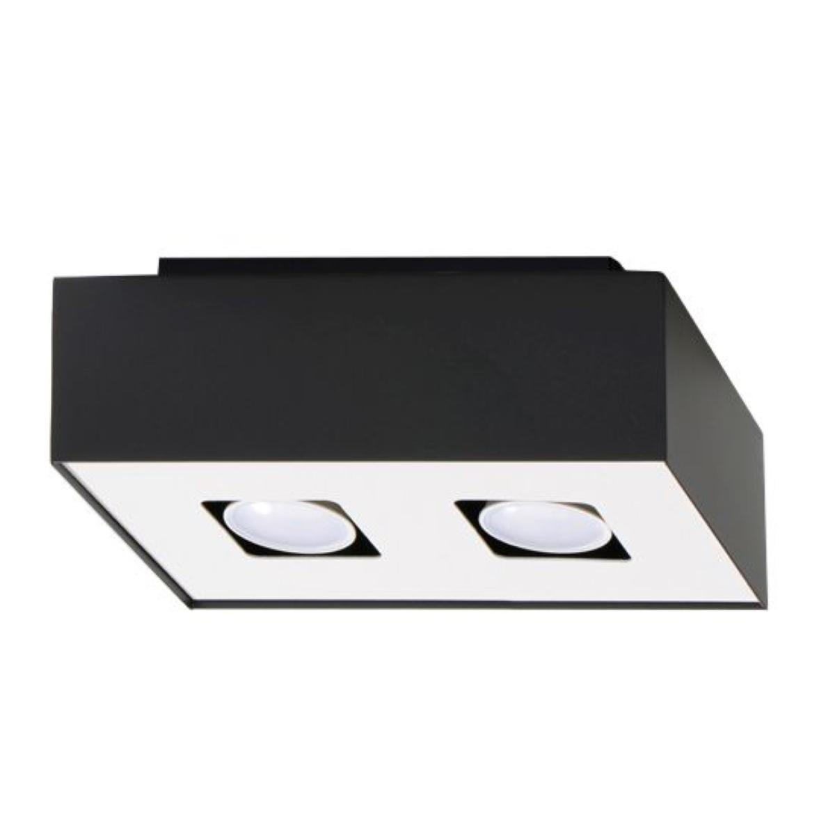 Sollux Lámpara de techo MONO 2 negra 