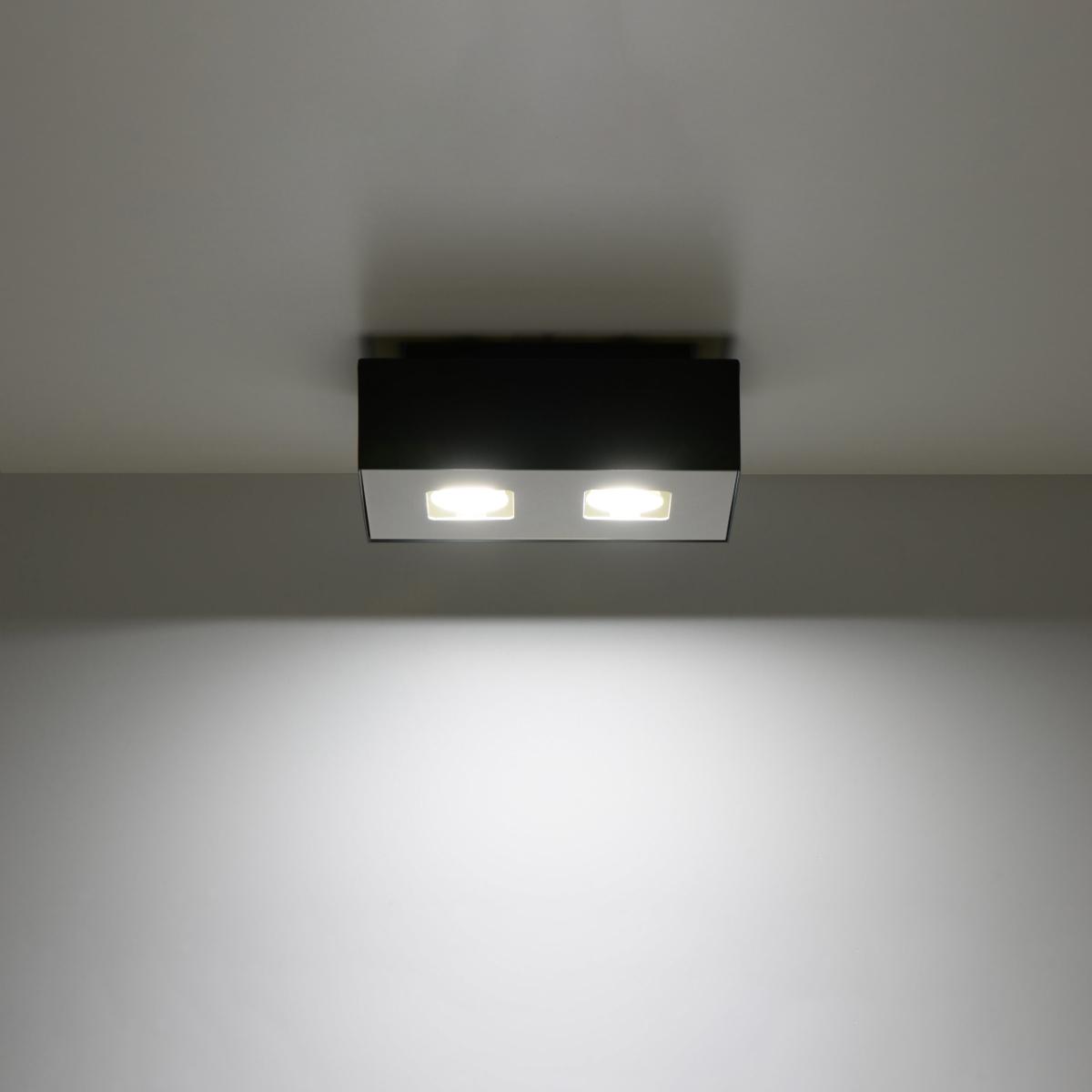 Sollux Lámpara de techo MONO 2 negra 