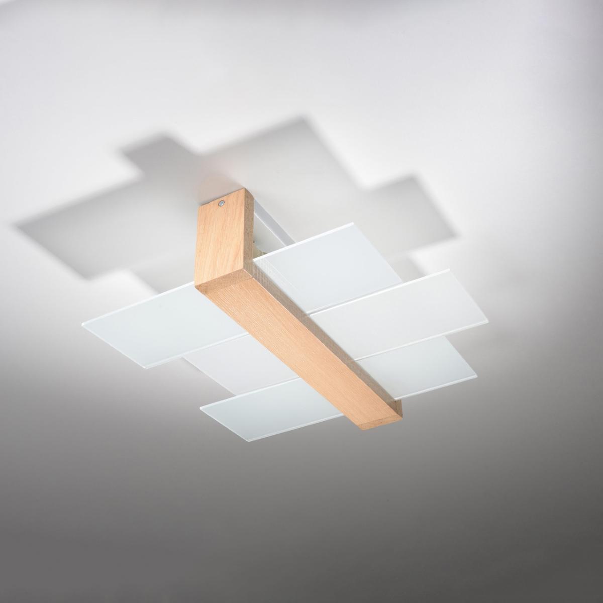 Sollux Lámpara de techo FENIKS 2 madera natural 