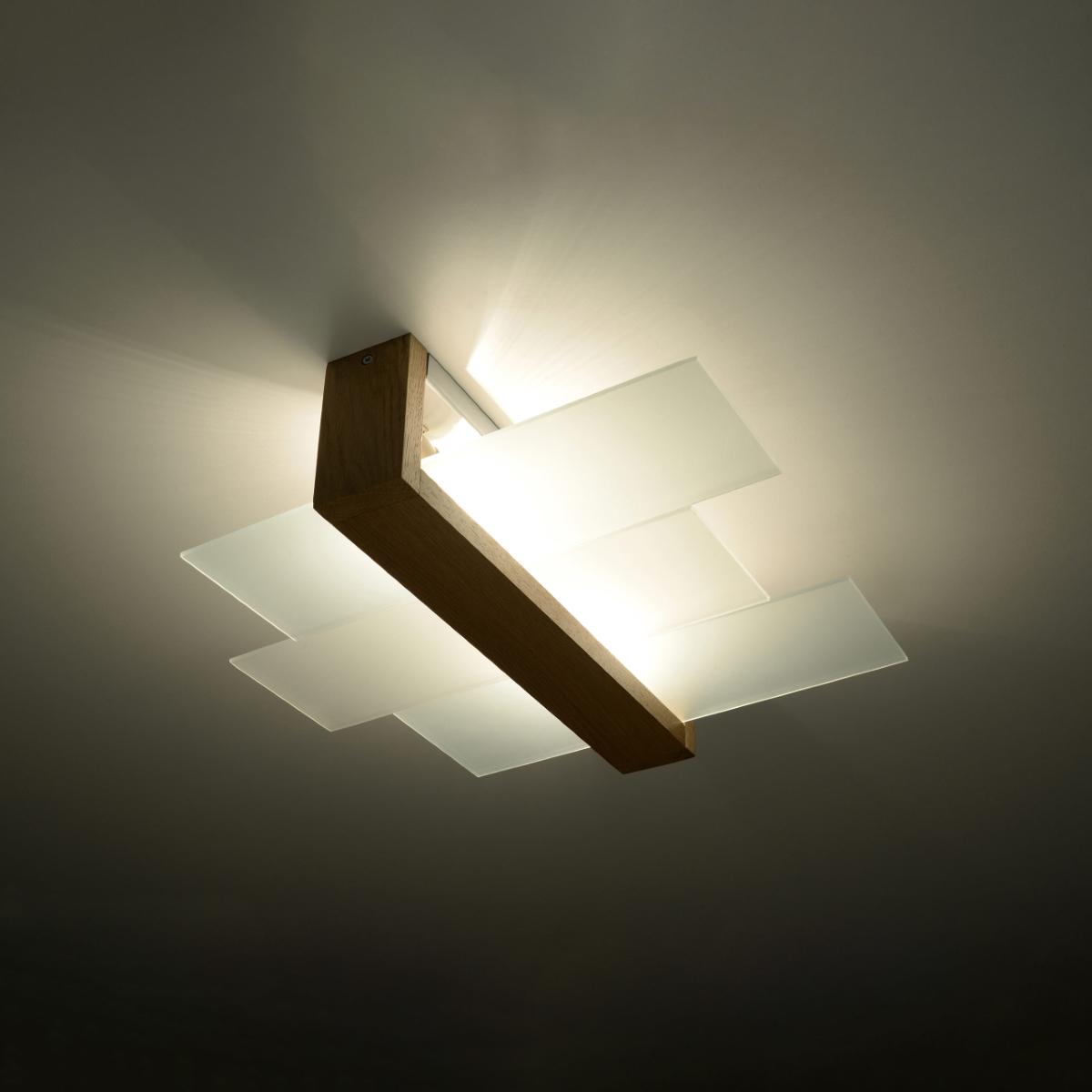 Sollux Lámpara de techo FENIKS 2 madera natural 