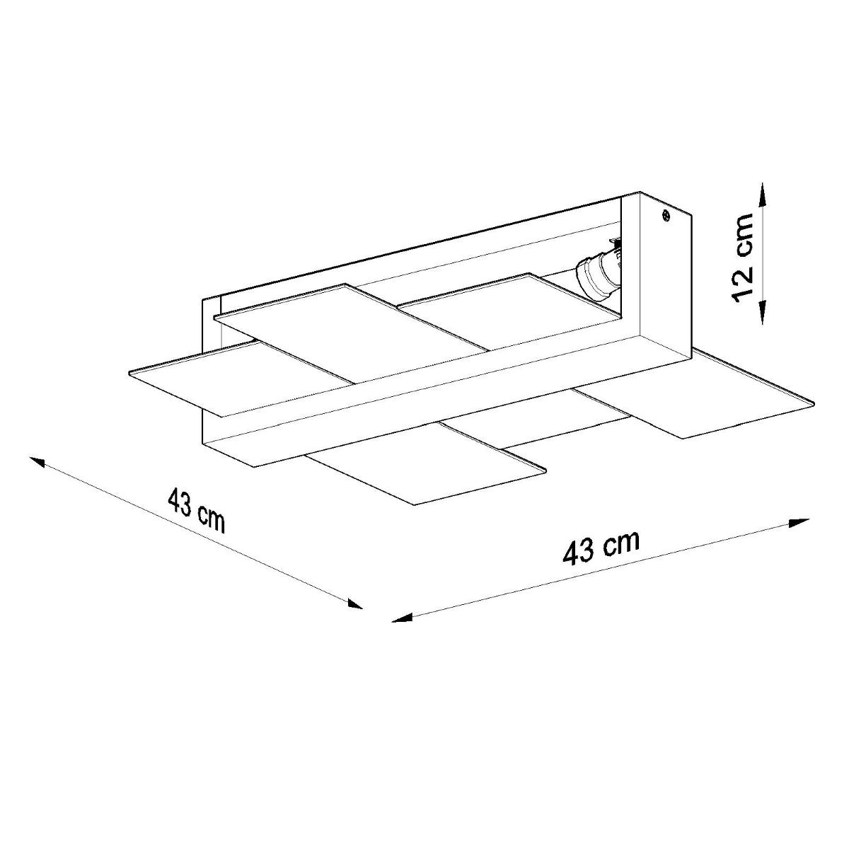 Sollux Lámpara de techo FENIKS 2 madera natural 