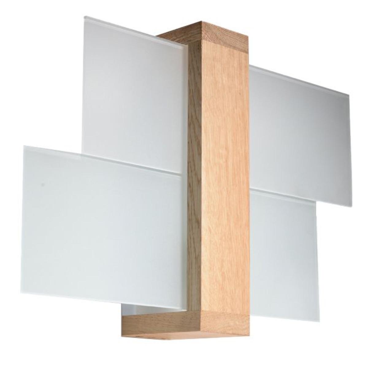 Sollux Lámpara de pared FENIKS 1 madera natural 