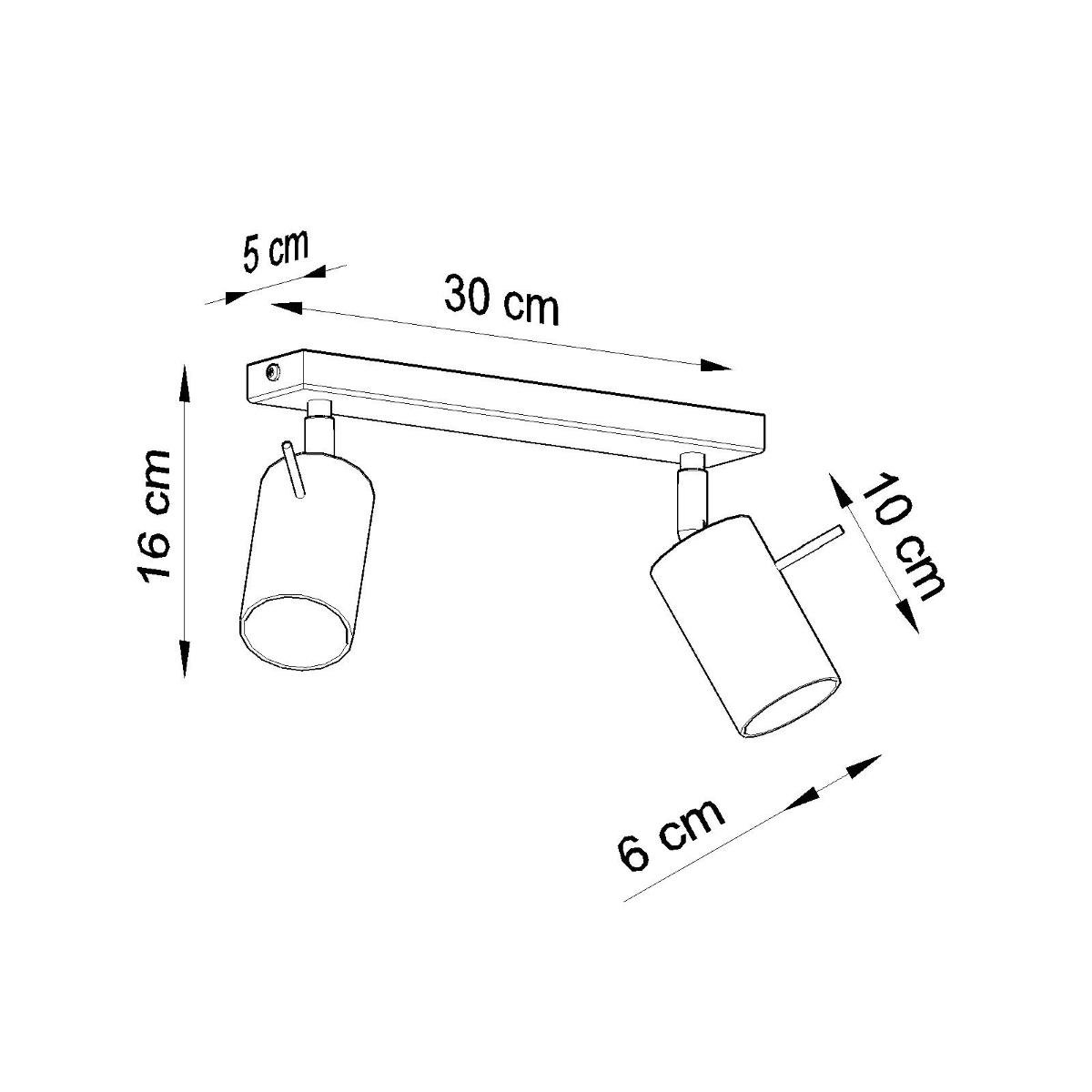 Sollux Plafón RING 2 blanco 