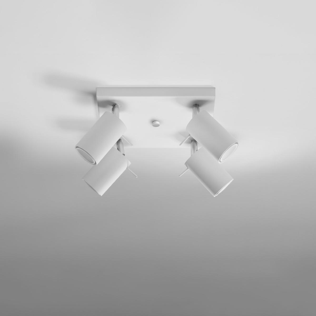 Sollux Plafón RING 4 blanco 