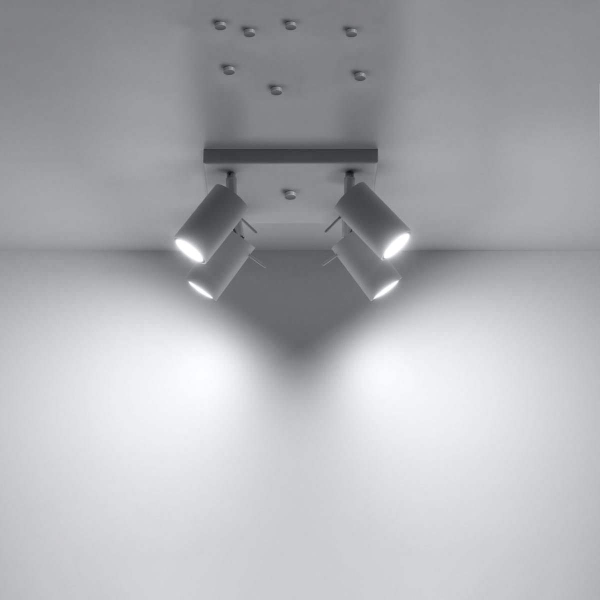 Sollux Plafón RING 4 blanco 